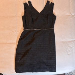 Black and Gold Tabari Cocktail Wedding Work NYE Dress Size 10